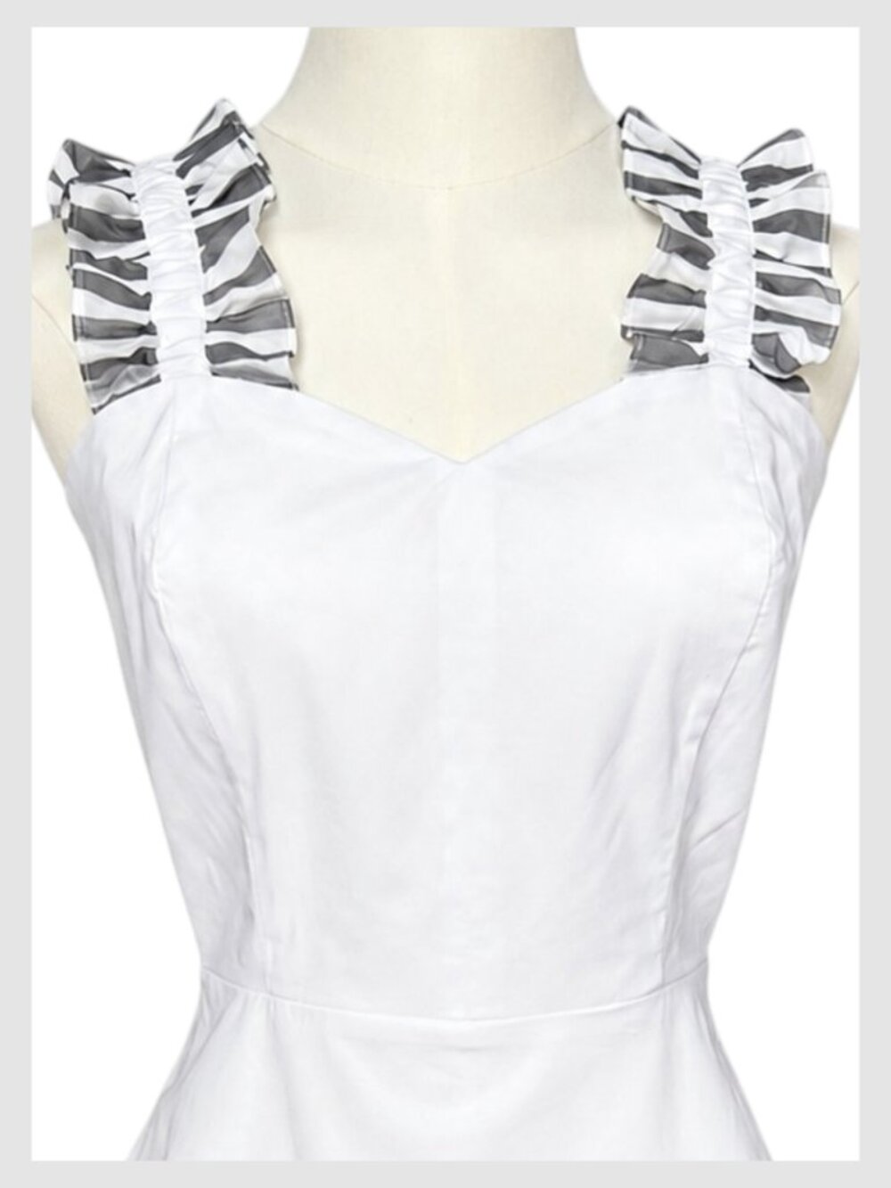 Amanda Uprichard White Peplum Top Ruffle Straps Sleeveless M - Picture 3 of 9